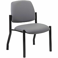 Boss Mid-back Guest Chair Mid Back - Gray - Vinyl - 1 Each (9595AMGY)