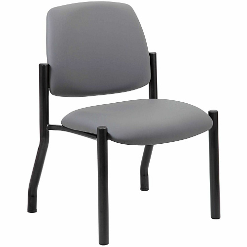 Boss Mid-back Guest Chair Mid Back - Gray - Vinyl - 1 Each (9595AMGY)