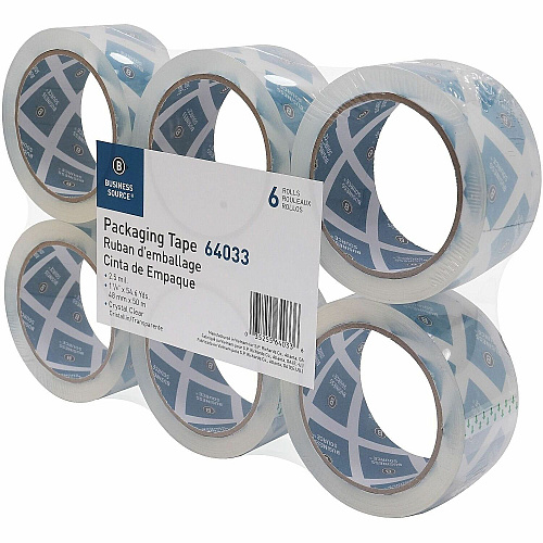 Business Source Crystal Clear Packaging Tape (64033)