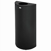 Rubbermaid Commercial Half Round Metallic Waste Receptacle (SH12EPLTBK)
