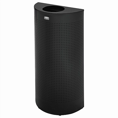 Rubbermaid Commercial Half Round Metallic Waste Receptacle (SH12EPLTBK)