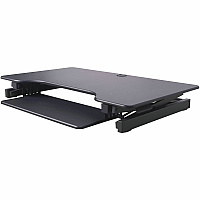 Rocelco DADRB-40-ACUSB Sit-to-Standing Desk Riser and Converter 40" Width - Desktop - Black - For Multipurpose - Adjustable Height, Grommet, Keyboard Tray - 1 Each (RDADRB40ACUS)