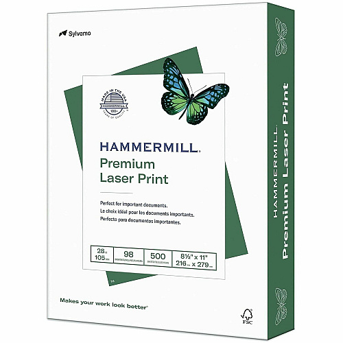Hammermill Premium 28 lb Laser Print Paper (125534CT)