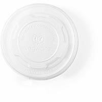 Vegware Flat CPLA Lids for 90-Series Soup Containers (VLID90S)