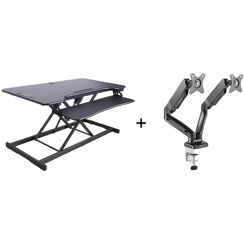 Rocelco R EDRB-46-MA2 Electric Desk Riser Bundle