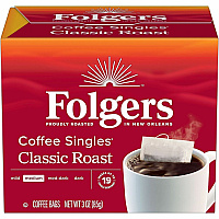 Folgers&reg; Bag, Instant, Packet Singles Medium-Roast Coffee Bags (81121)