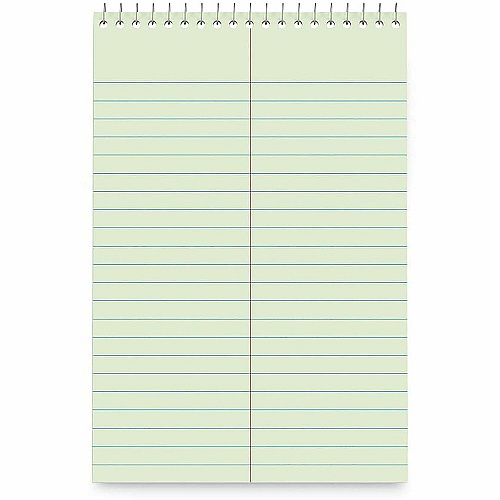 Business Source Green Tint Steno Notebook (26743)