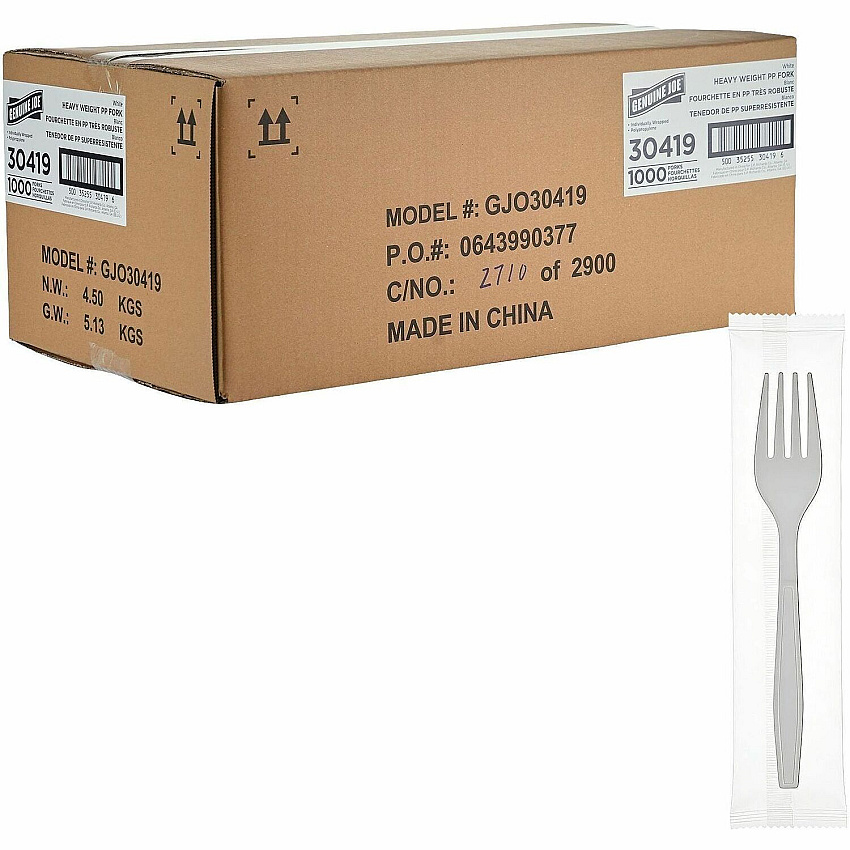 Genuine Joe Heavy-Weight Polypropylene Cutlery (30419)