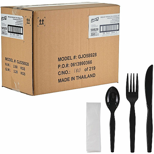 Genuine Joe 4-Piece Medium-Weight Utensil Kit (58928)