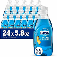 Dawn Ultra Dish Liquid Soap For Multipurpose - Liquid - 5.8 fl oz (0.2 quart) - Original Scent - Recommended For: Grease Remover, Stain Remover - Versatile, Freshen - Blue - 24 / Carton (25477)
