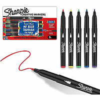 Sharpie Creative Markers Assorted Ink - Water Based, Acrylic Based - Glass, Art, Coloring - 5 / Pack (2212830)