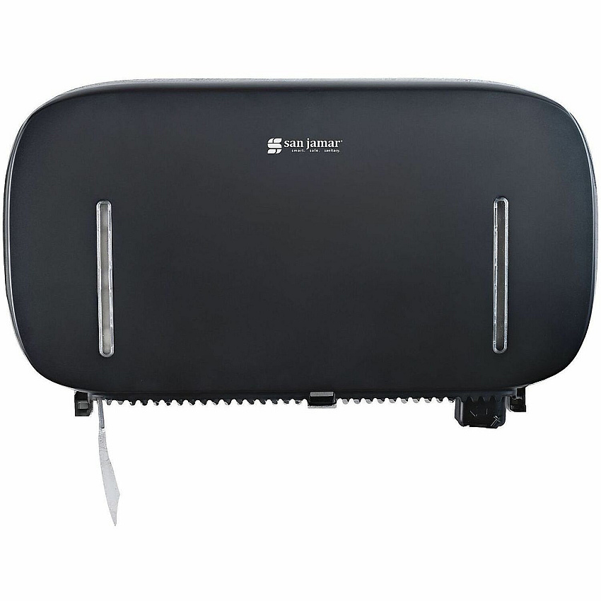 San Jamar Timeless Twin-Roll Bathroom Tissue Dispenser (R4200BK)