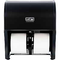 LoCor 4 Bath Tissue Dispenser Roll Dispenser - 4 x Roll - 7.4" Height x 13.2" Width x 13.6" Depth - Matte Black - 1 Carton (D67053N)