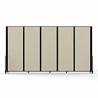 Screenflex Portable Partitions Full Motion Room Dividers 5 Panels - 14.1 ft Width x 90