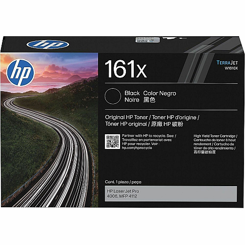 HP 161X Original High Yield Laser Toner Cartridge - Black - 1 Each (W1610X)