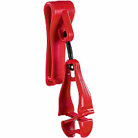 Ergodyne Squids 3425 Swiveling Glove Clip Holder for Gloves, Mitten, Personal Protective Equipment (PPE), Towel, Belt, Warehouse, Construction, Distribution - Swivel, Strong, Temperature Resistant, Durable, Non-conductive, Easy Grip - Red - Acetal (19553)