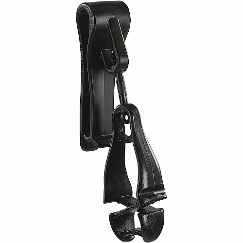 Ergodyne Squids 3425 Swiveling Glove Clip Holder for Gloves, Mitten, Personal Protective Equipment (PPE), Towel, Belt, Warehouse, Construction, Distribution - Swivel, Strong, Temperature Resistant, Durable, Non-conductive, Easy Grip - Black - Acet (19552)