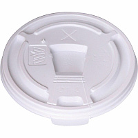 Genuine Joe&reg; Plastic Lids Reclosable Slot Plastic, 10/Carton (GJO222064)