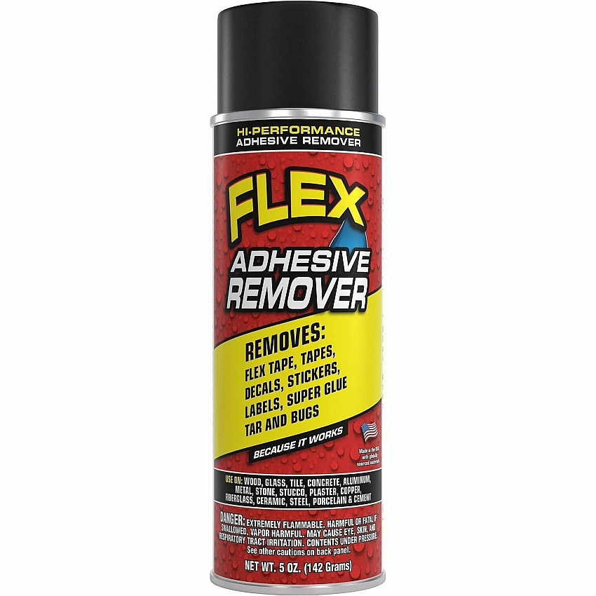 FLEX SEAL Adhesive Remover Spray 5 fl oz - For Residue Remover, Sticker Adhesive, Tape Adhesive, Label Adhesive, Glue, Tar, Wet Paint, Oil Based Paint, Acrylic Paint Remover - Clear - 6 / Carton (FTAR05)