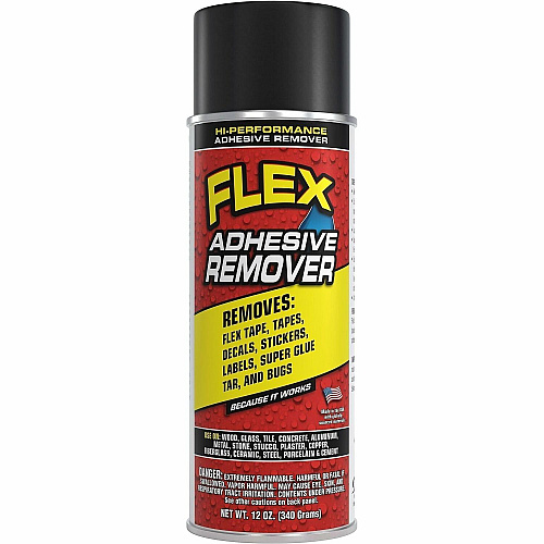 FLEX SEAL Adhesive Remover Spray 12 fl oz - For Residue Remover, Sticker Adhesive, Tape Adhesive, Label Adhesive, Glue, Tar, Wet Paint, Oil Based Paint, Acrylic Paint Remover - Clear - 6 / Carton (FTAR12)