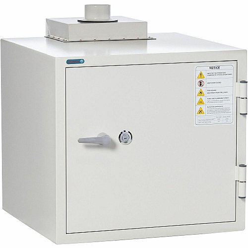 Phoenix Battery Commander Safe 3.20 ft? - Key Lock - Explosive Resistant, Fire Resistant, Heat Resistant - for Document - Internal Size 17.50" Height x 20" Width x 15.70" Depth - Overall Size 27.3" Height x 27.3" Width x 28" Depth - White - Stee (BSS6100)
