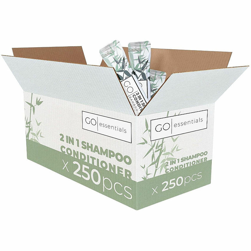 Go Mouthwash Go Essentials Travel-Size 2-in-1 Shampoo/Conditioner Packets (SC250)
