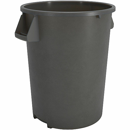 Sparta Bronco Round Waste Containers Open Top - 44 gal Capacity - Round - Manual - For Food Service - Durable, Reinforced, Stackable, Ergonomic Handle, Recyclable - 31.6" Height x 24.2" Width x 24.2" Depth - Plastic, Linear Low-Density Polyet (84104423CT)
