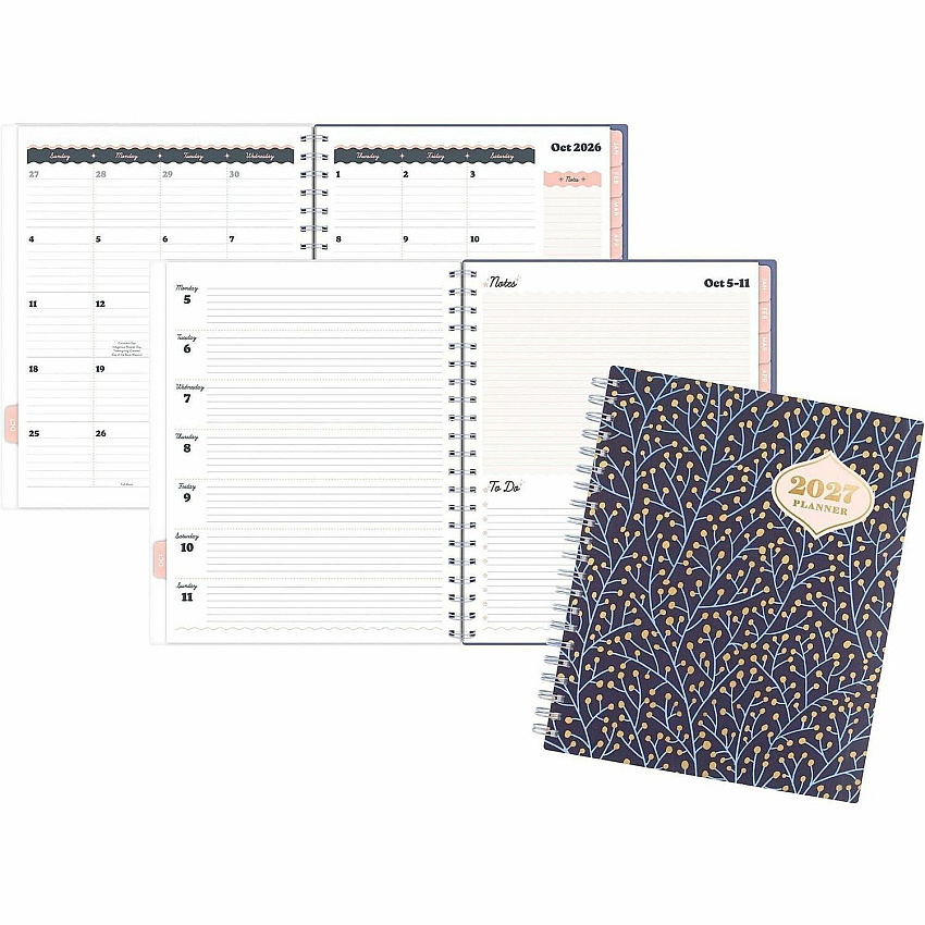 Mead CatCoq Berry Branches Weekly/Monthly Planner (CC01905)