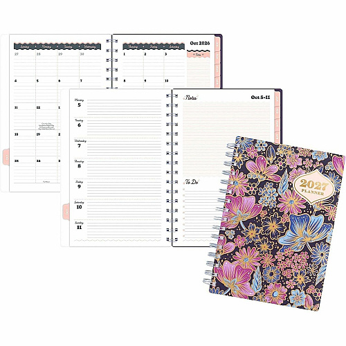 Mead CatCoq Retro Flower Weekly/Monthly Planner (CC02200)