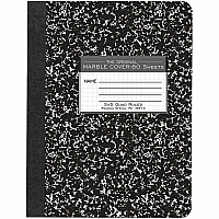 Roaring Spring Quad-Ruled Composition Notebooks 80 Sheets - 160 Pages - Sewn/Tapebound - Both Side Ruling Surface - Quad Ruled Front Ruling - Red Margin - 15 lb Basis Weight - 9 3/4