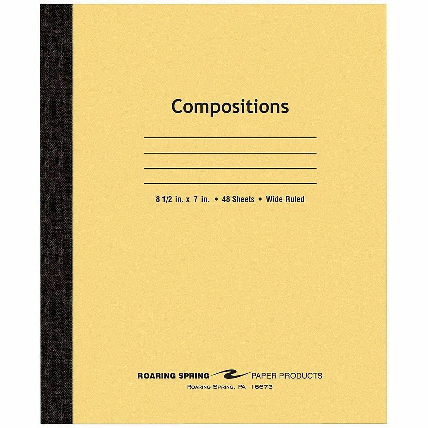 Roaring Spring Plain Cover Tapebound Comp Notebook (77308CT)