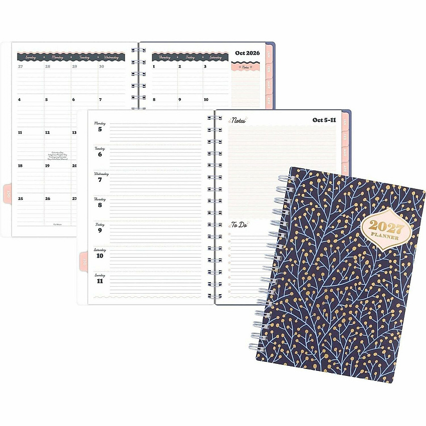Mead CatCoq Berry Branches Weekly/Monthly Planner (CC01200)