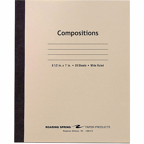 Roaring Spring Wide Ruled 20-sheet Compositn Book (77340CT)