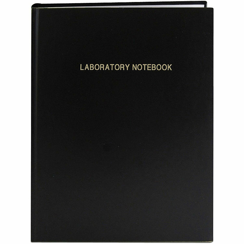 Roaring Spring Lab Research Notebook 72 Sheets - 144 Pages - Printed - Casebound/Sewn - Both Side Ruling Surface - Ruled Front Ruling - 24 lb Basis Weight - 11 1/4" x 8 3/4" Sheet Size - White Paper - Black Laminated Cover - Numbered, Heavyweigh (77160CT)