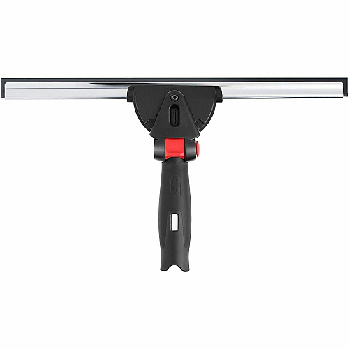 Rubbermaid Commercial Glass Squeegee Rubber Blade - 1.6" Height x 7.6" Width x 13.8" Length - Streak-free, Rust Resistant, Durable, Long Lasting, Pivot Control, Adjustable Handle, Ergonomic Handle, Comfort Grip - Compatible with Glass - Black -  (2221950)