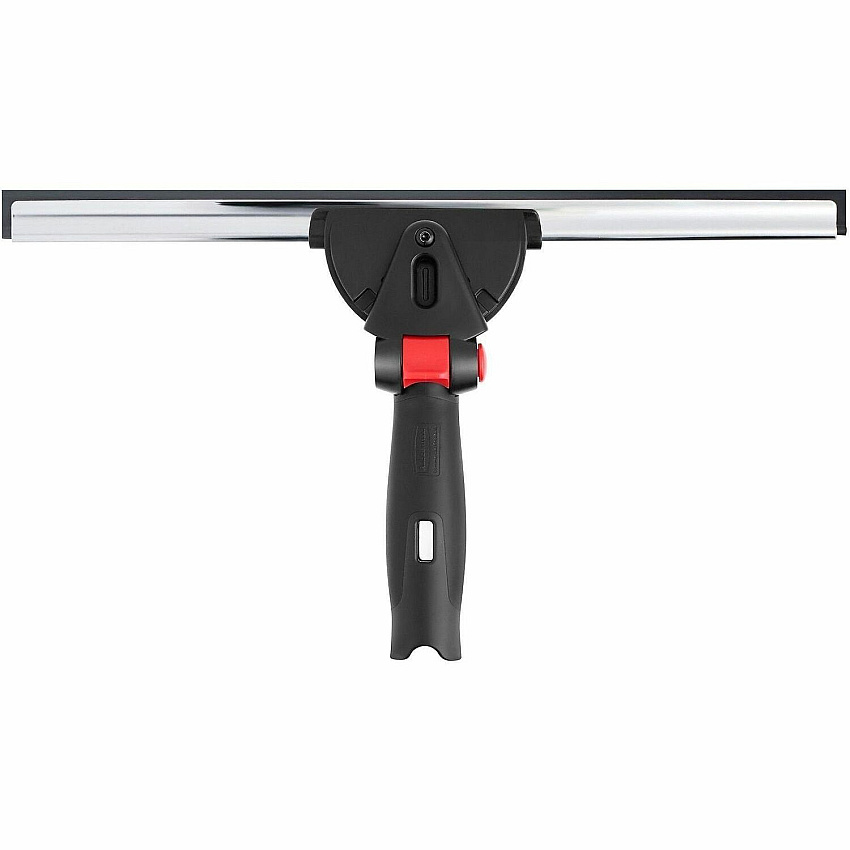 Rubbermaid Commercial Glass Squeegee Rubber Blade - 1.6" Height x 7.6" Width x 13.8" Length - Streak-free, Rust Resistant, Durable, Long Lasting, Pivot Control, Adjustable Handle, Ergonomic Handle, Comfort Grip - Compatible with Glass - Black -  (2221950)
