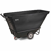 Royal Basket Trucks Tilt Trucks 1yd? Volume Capacity - Polyethylene, Plastic - 78" Length x 33" Width x 37" Depth x 43" Height - Steel Frame - Black - 1 Each (R10RGXTXQ5R1)