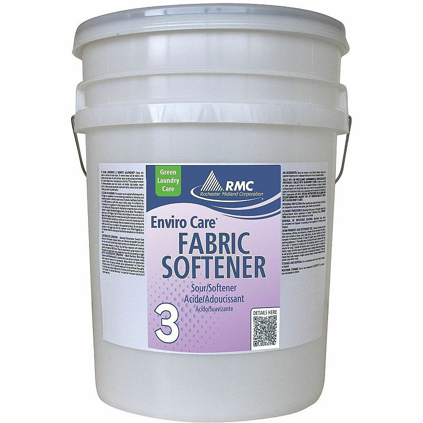 Rochester Midland RMC Enviro Care Fabric Softener For Fabric, Washing Machine - 640 fl oz (20 quart) - Recommended For: Static Cling Remover - Dye-free - Milky White - 1 Each (12061045)