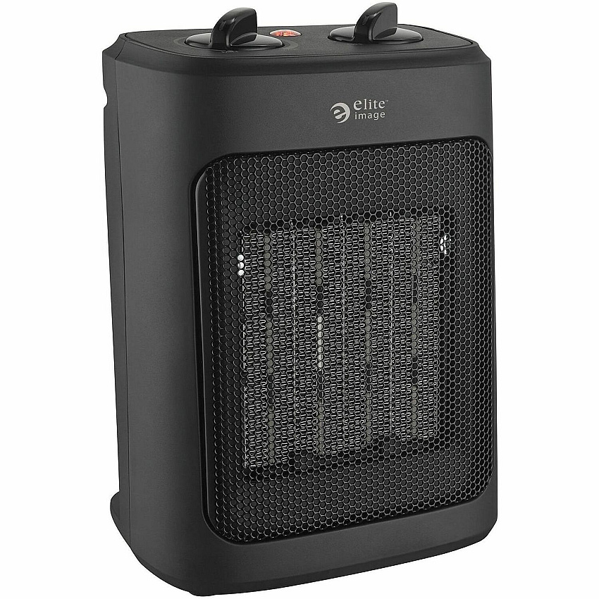 Elite Image 9" Personal Heater 3 x Heat Settings - Black - 1 Each (00546)