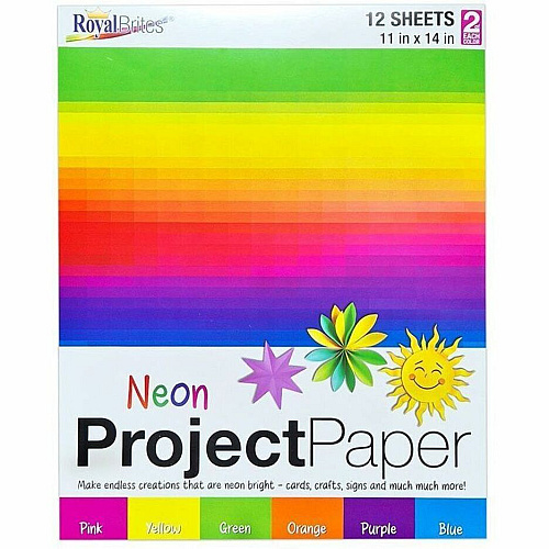 Royal Brites 2-Sided Project Paper Neon Assortment (25401)