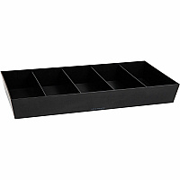 Mind Reader 5-Compartment Snack Organizer 5 Compartment(s) - Lightweight - Black - 5 / Carton (SNACKORGTCT)