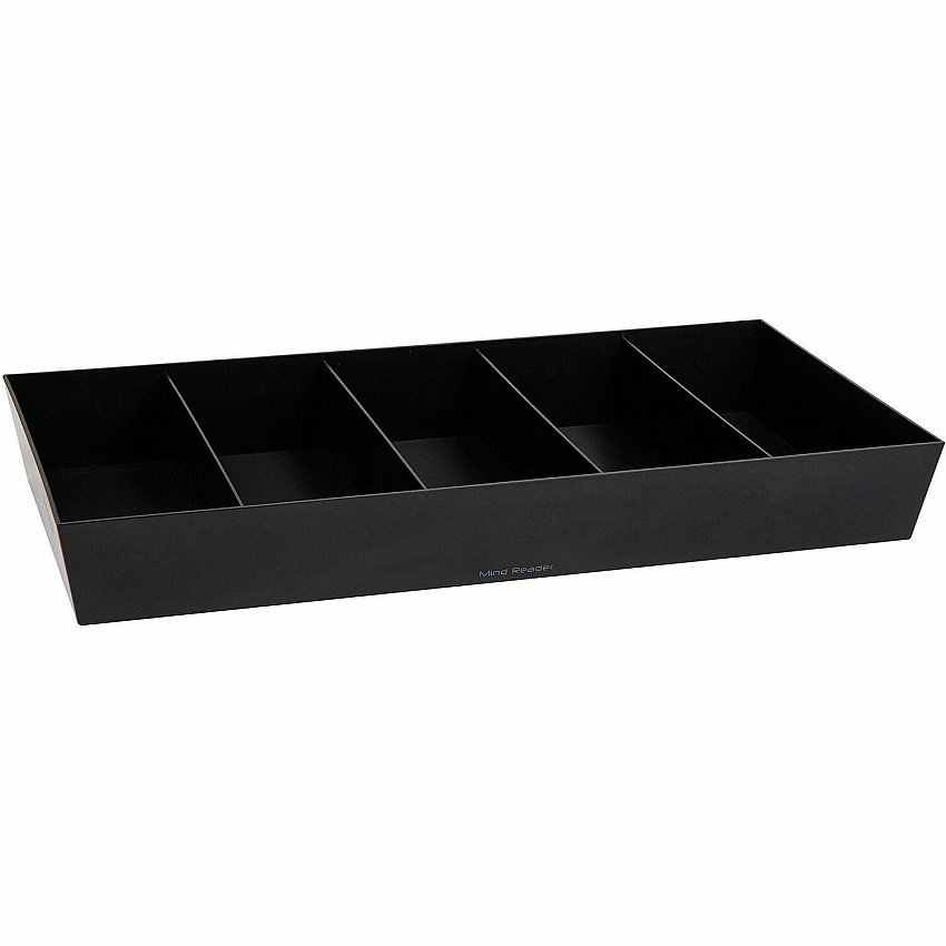 Mind Reader 5-Compartment Snack Organizer 5 Compartment(s) - Lightweight - Black - 5 / Carton (SNACKORGTCT)