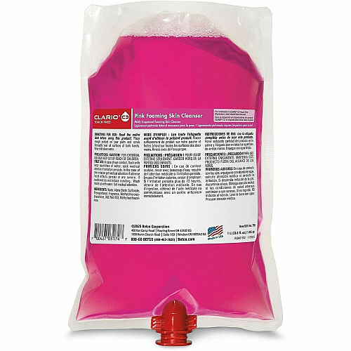 Betco Pink Foaming Skin Cleanser Neutral Scent - 1.06 quart - Touchless Dispenser - Hand, Skin - Moisturizing - Pink - pH Balanced, Non-irritating - 6 / Carton (750H200)