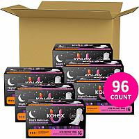 U by Kotex Ultra Thin Overnight Pads With Wings - Overnight - Absorbent, Anti-leak, Hypoallergenic, Chlorine-free - 16/Box - 6 / Carton (58229CT)