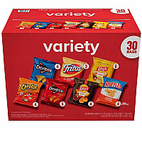 Frito-Lay Classic Mix Variety Pack Individually Wrapped - Regular, Barbeque, Crunchy, Nacho Cheese, Cool Ranch, Cheddar Sour Cream - 60 / Carton (06336)