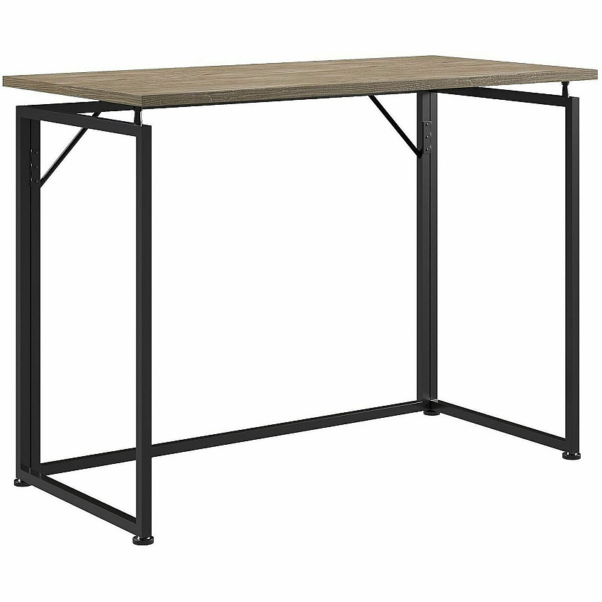 Techni Mobili Space Saving Folding Desk Folding Base - Modern Style - 66 lb Capacity - 39.50" Table Top Width x 19.70" Table Top Depth - 29.20" Height - Workstation, Computer, Bedroom, Dorm Room, Laptop - Assembly Required - Gray - Steel Base M (15FLDGRY)