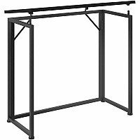 Techni Mobili 31.5" Folding Desk Folding Base - Modern Style - 66 lb Capacity - 31.50" Table Top Width x 15.70" Table Top Depth - 29" Height - Room, Dorm Room, Study Room, Living Room - Assembly Required - Black - Steel Frame Material - 1 Each (19FLDBK)