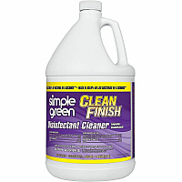 Simple Green Clean Finish Disinfectant Cleaner For Hard Surface, Nonporous Surface - 128 fl oz (4 quart) - Recommended For: Bacteria Remover, Dirt Remover, Grime Remover - Deodorize - Green - 4 / Carton (2801128)