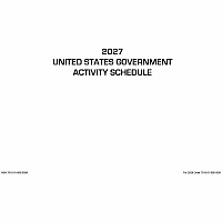 Unicor Flip Style Activity Schedule Calendar Monthly - January 2027 to January 2028 - 2 Month Single Page Layout - Letter - 8 1/2