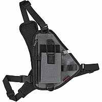 Ergodyne Squids 3145 Carrying Case (Holster) Bar Code Scanner - Gray Drop Resistant, Damage Resistant - Holster, Lanyard Strap, D-ring, Chest Strap, Shoulder Strap (19256)